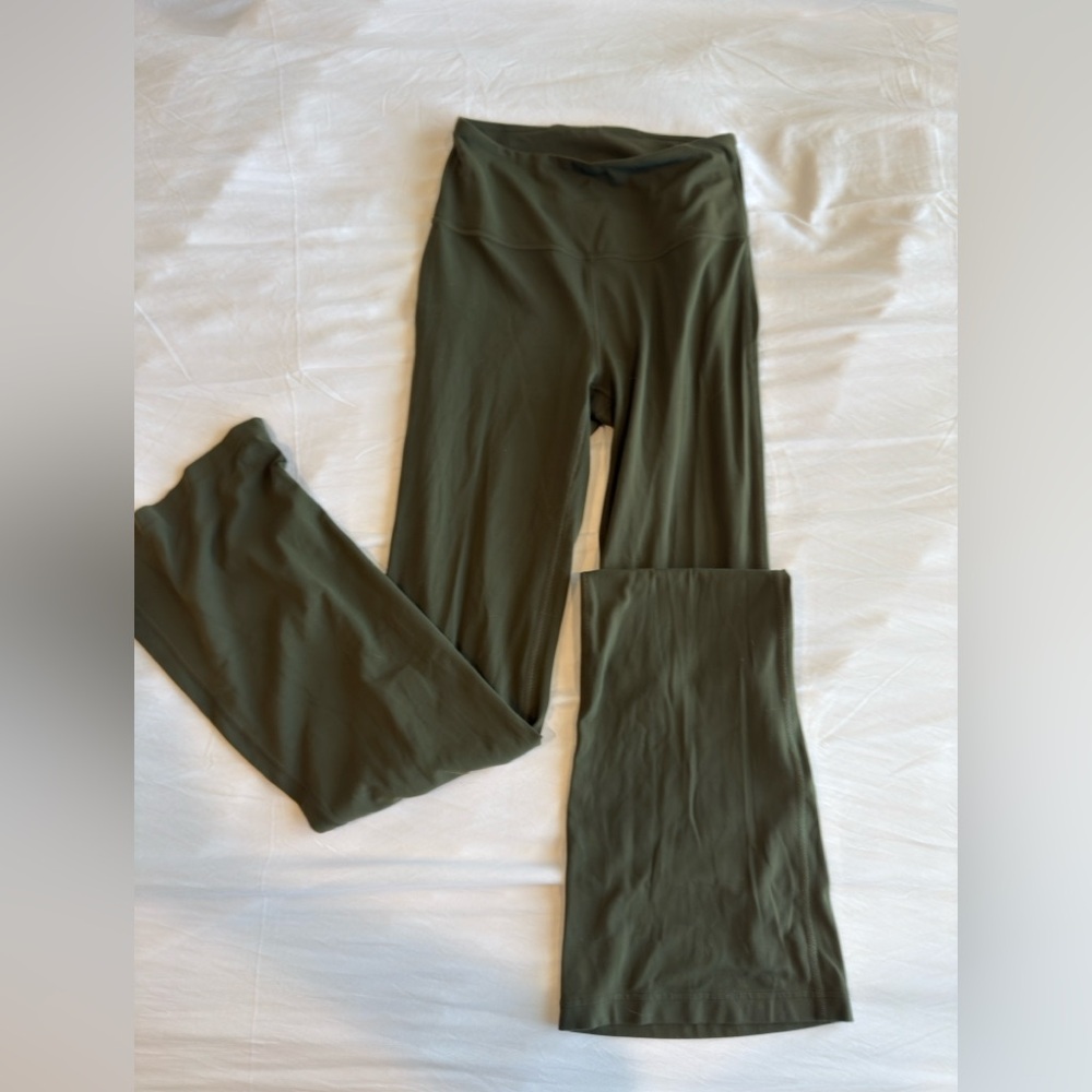 Lululemon Green Flared Leggings